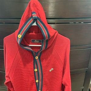 Akoo mens XL hooded cardigan